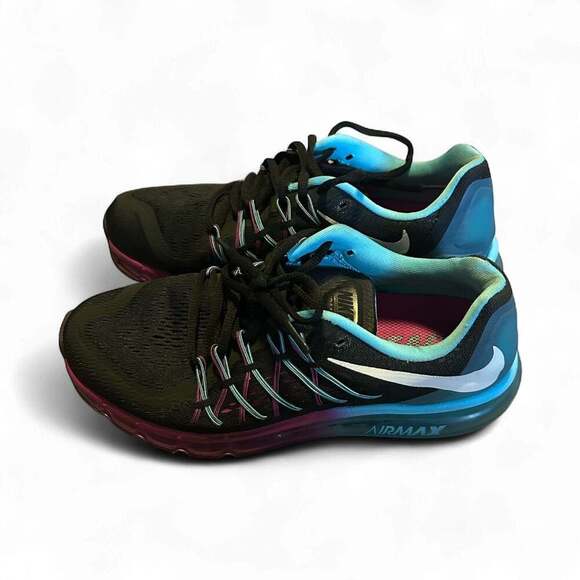 Nike Air Max 2015 Black Purple Clearwater Running Shoes - Picture 4 of 7